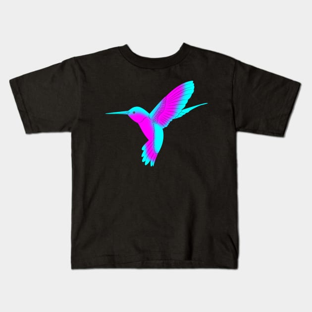 Hummingbird Kids T-Shirt by Dingo Graphics